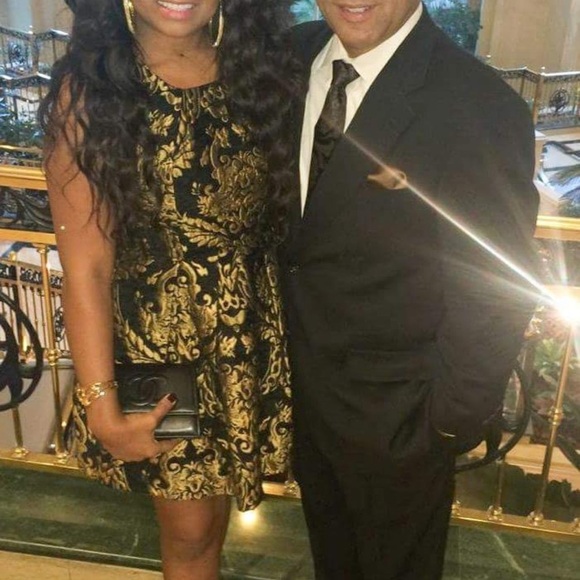 Gianni Bini Velvet Brocade Fit and Flare Halter Dress - Picture 11 of 12